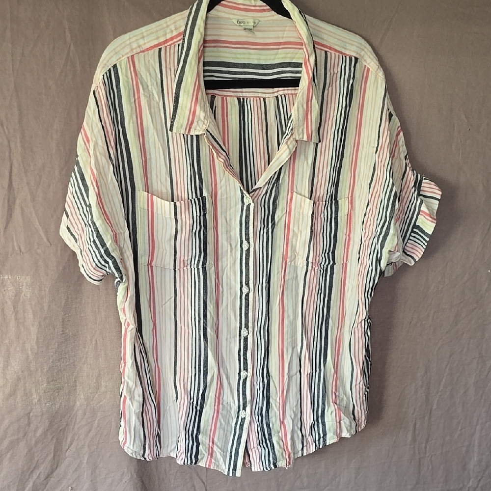 Cato Striped Short Sleeve Shirt